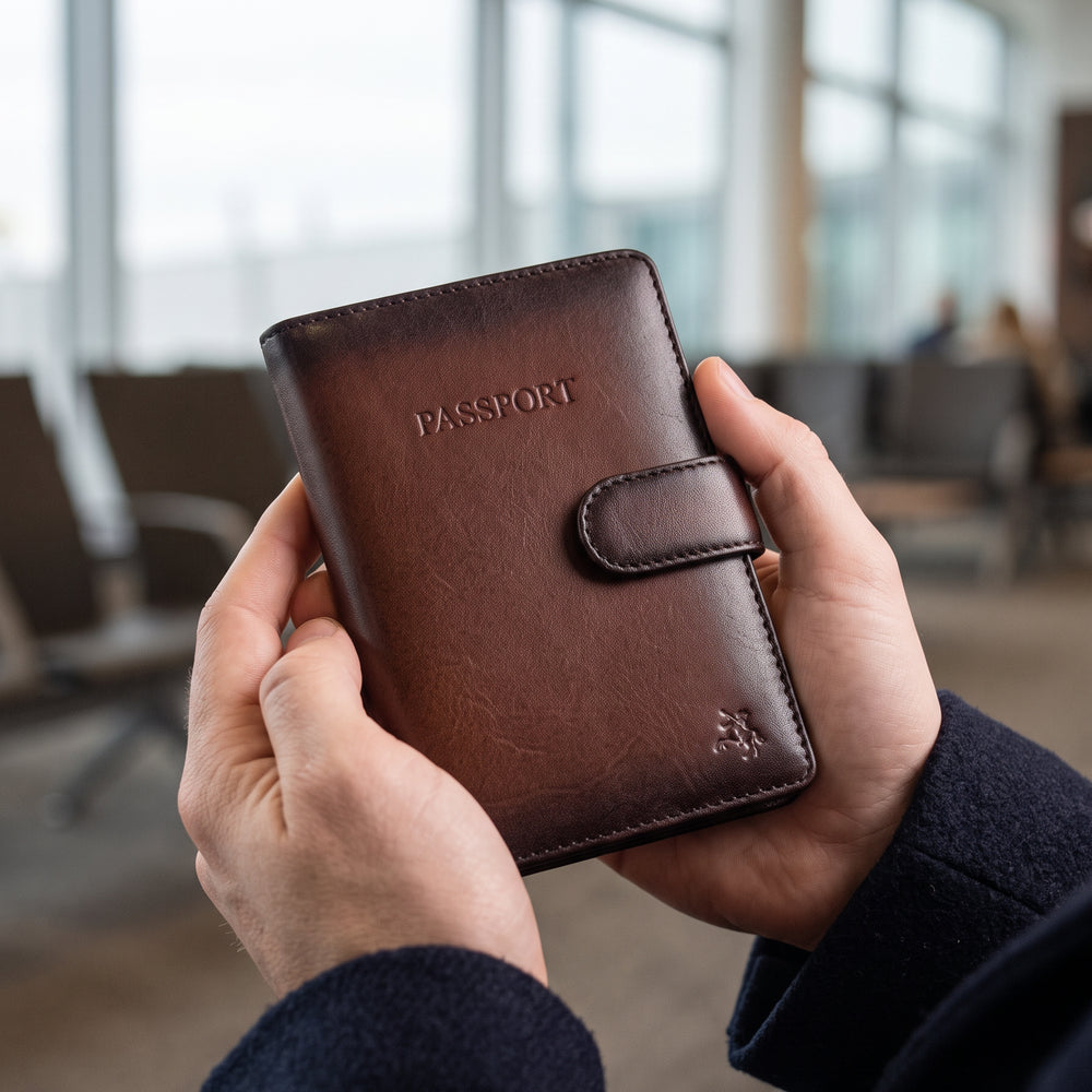 Blake Leather Passport Cover – Burnished Tan