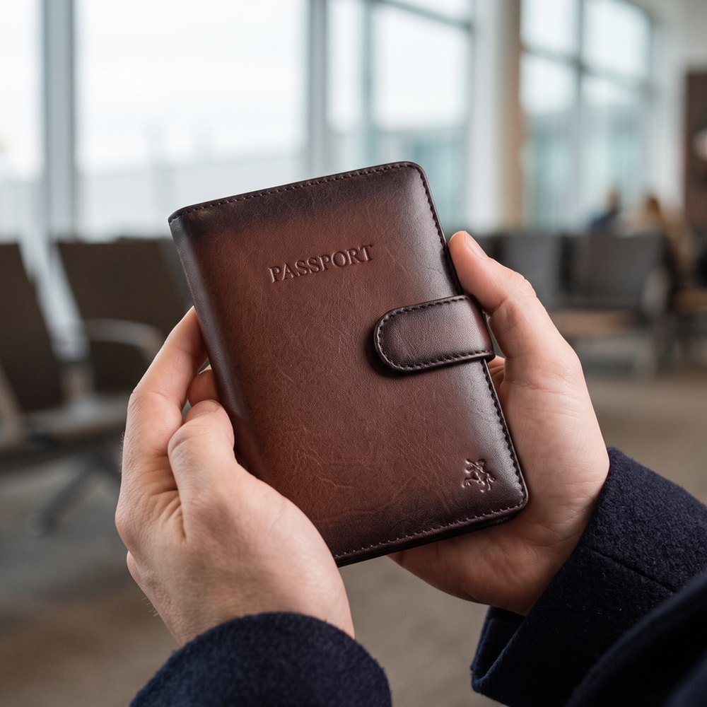 Blake Leather Passport Cover – Burnished Tan