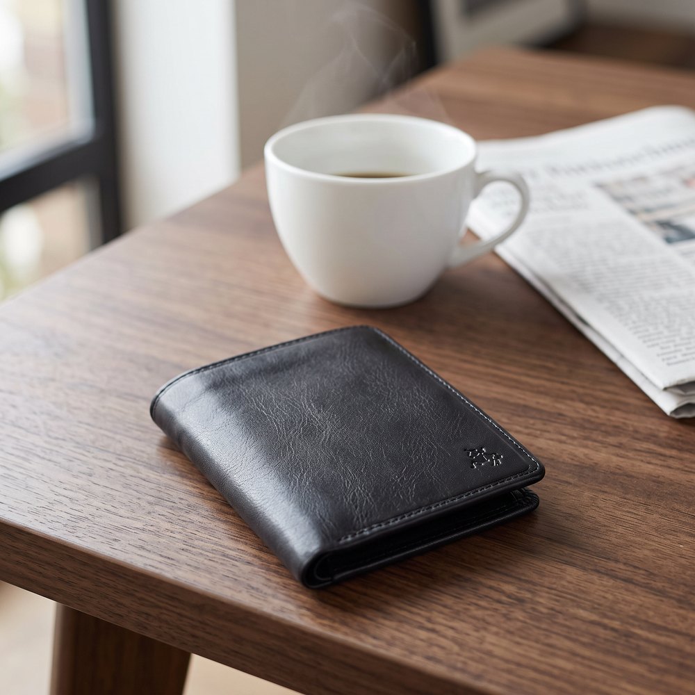 Lucca Leather Wallet – Black