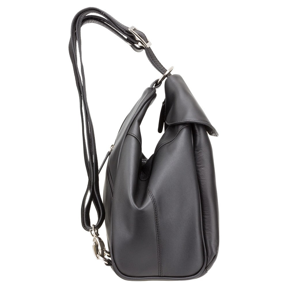 Abbie Leather Backpack – Black