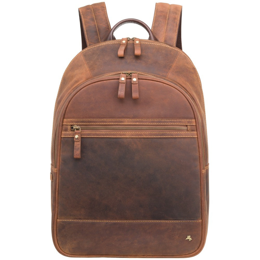 Tank 13" havana tan backpack, front view