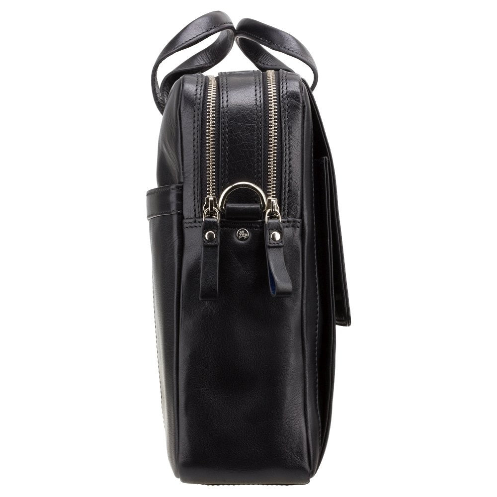 Anderson 15" black laptop bag, side view
