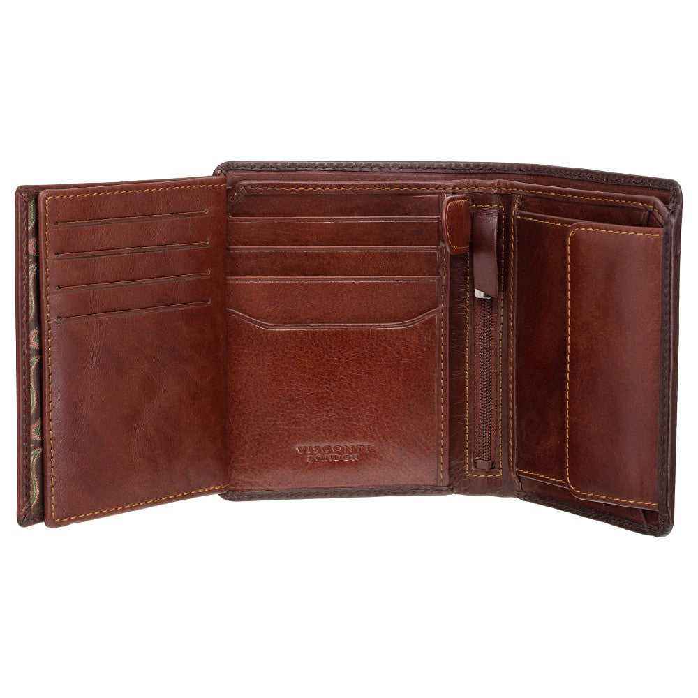 Hector Leather Wallet – Brown/Tan