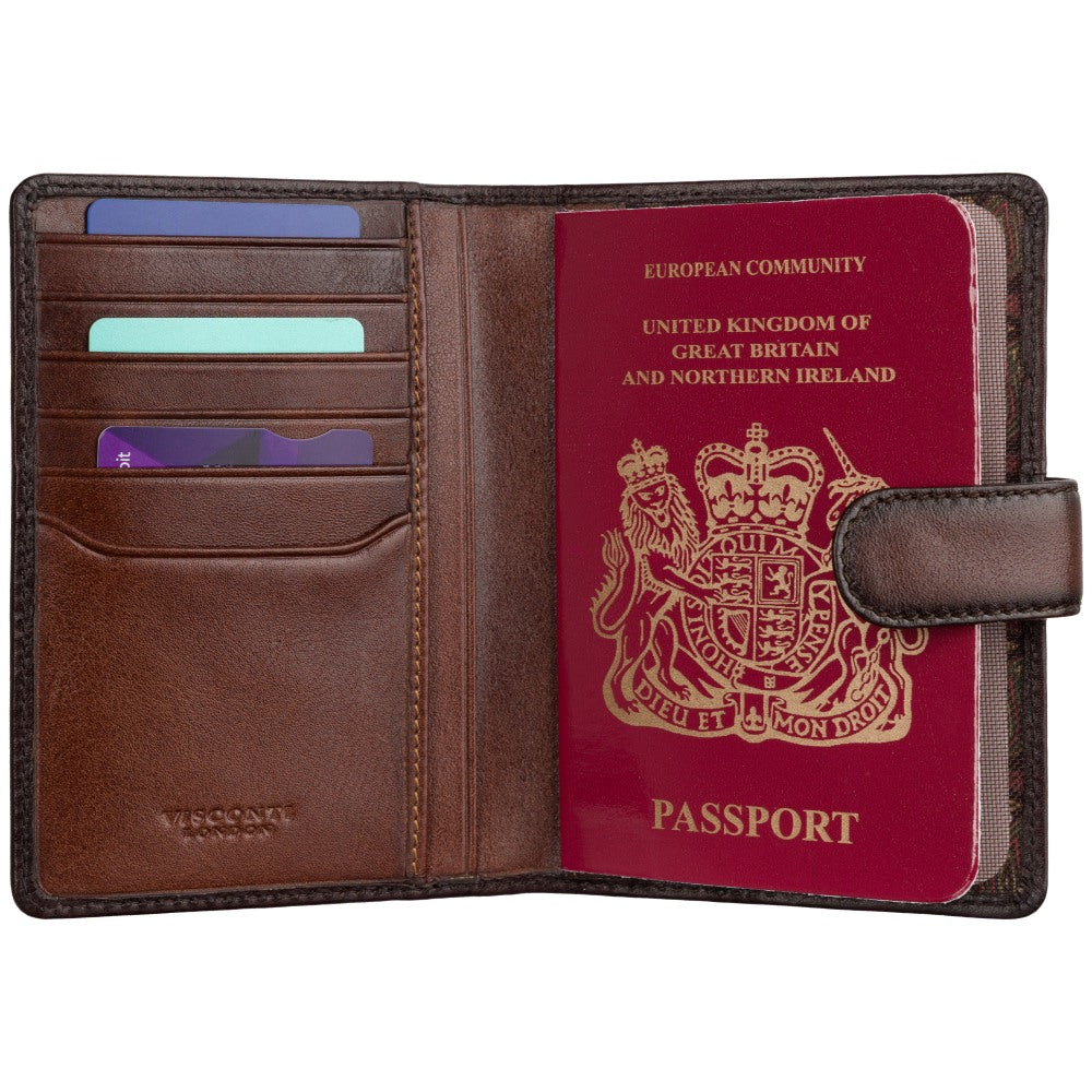Visconti Blake passport cover holding a passport