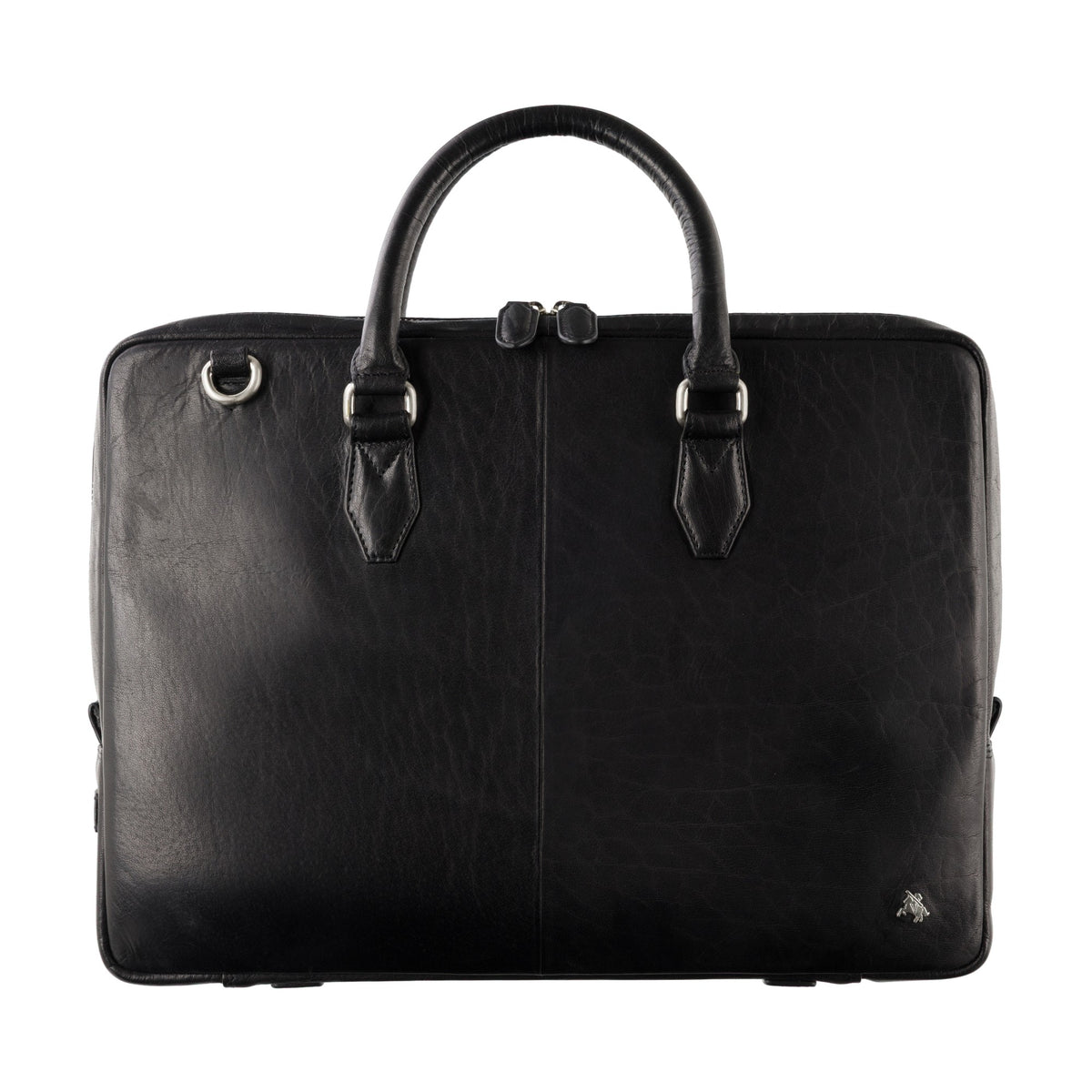 Carl Leather Laptop Bag – Black