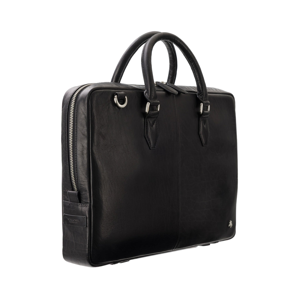 Carl Leather Laptop Bag – Black
