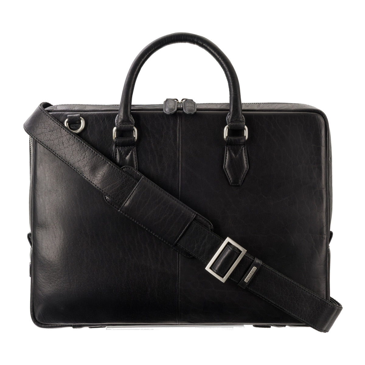 Carl Leather Laptop Bag – Black