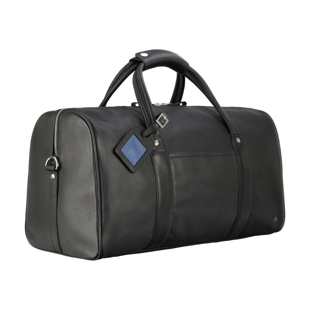 Explorer black holdall, angled view