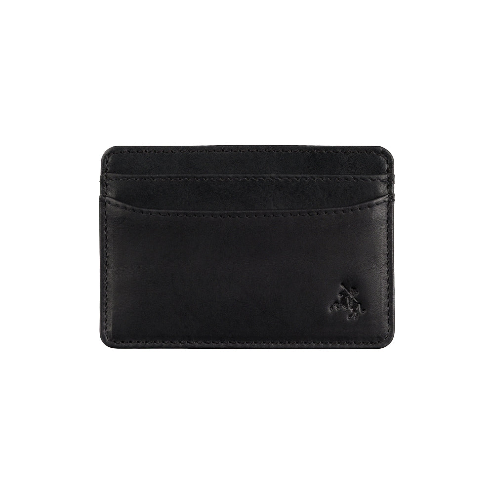 Visconti Carlo black leather card holder
