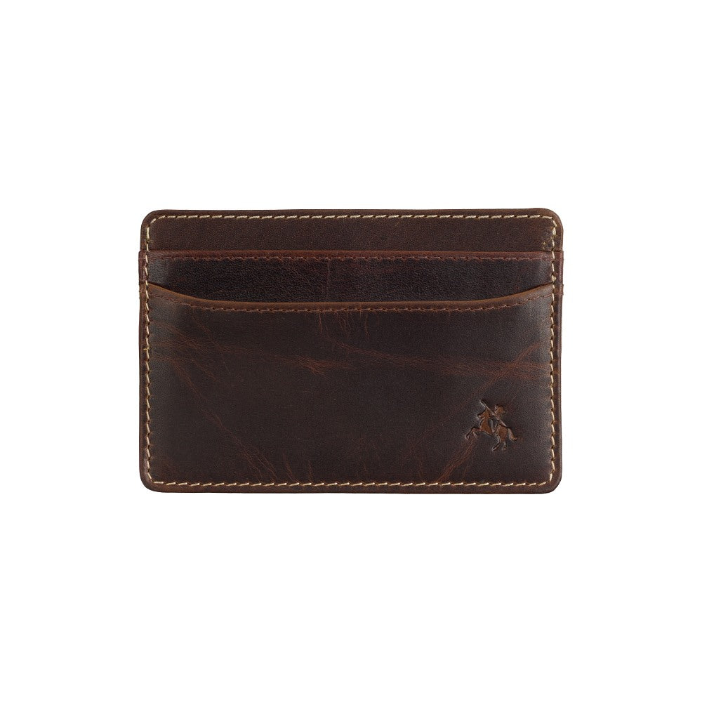 Visconti Carlo rich tan leather card holder