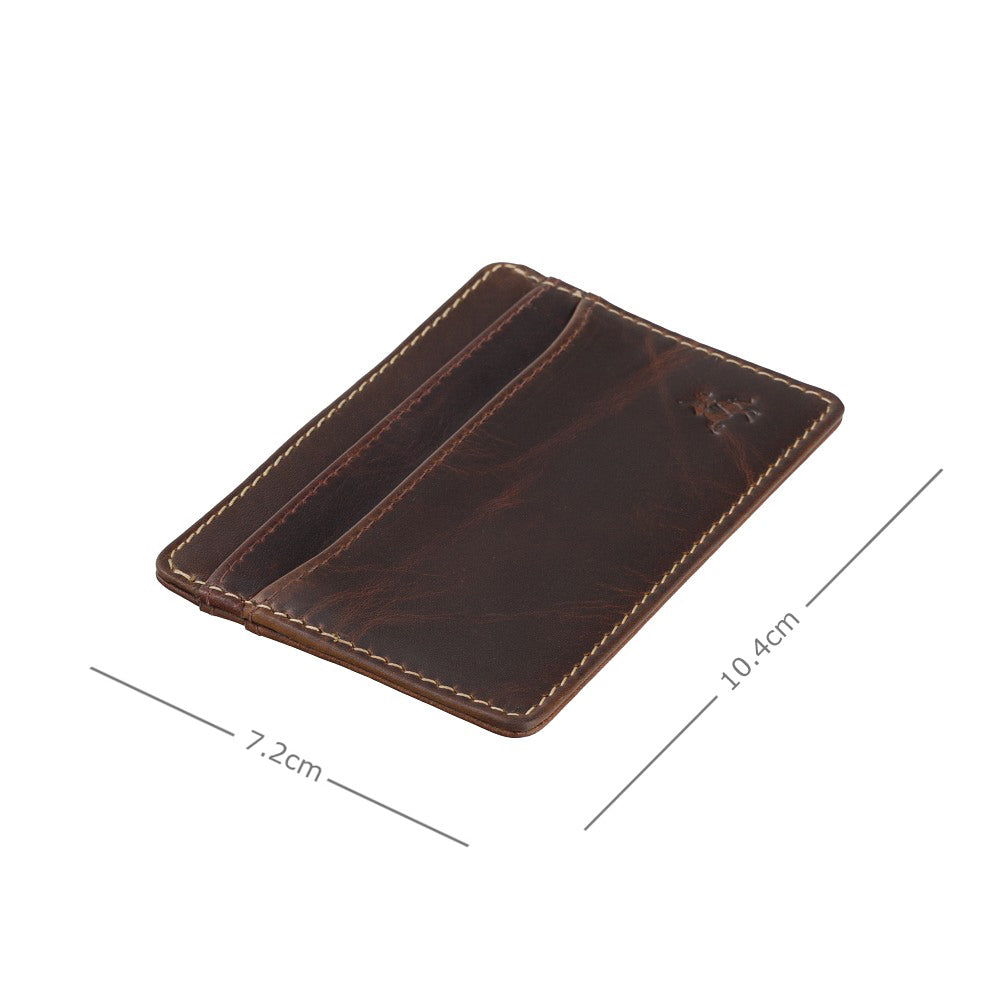 Visconti Carlo rich tan card holder
