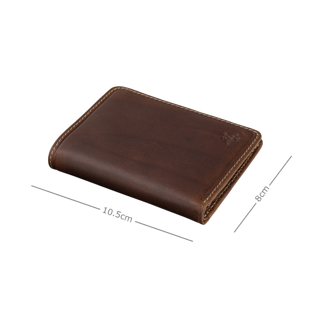 Visconti Fabio rich tan wallet detail
