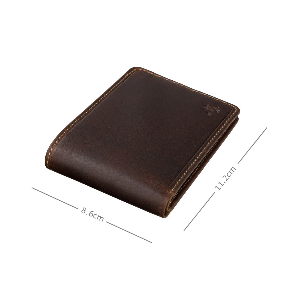 Visconti Rocco rich tan wallet detail