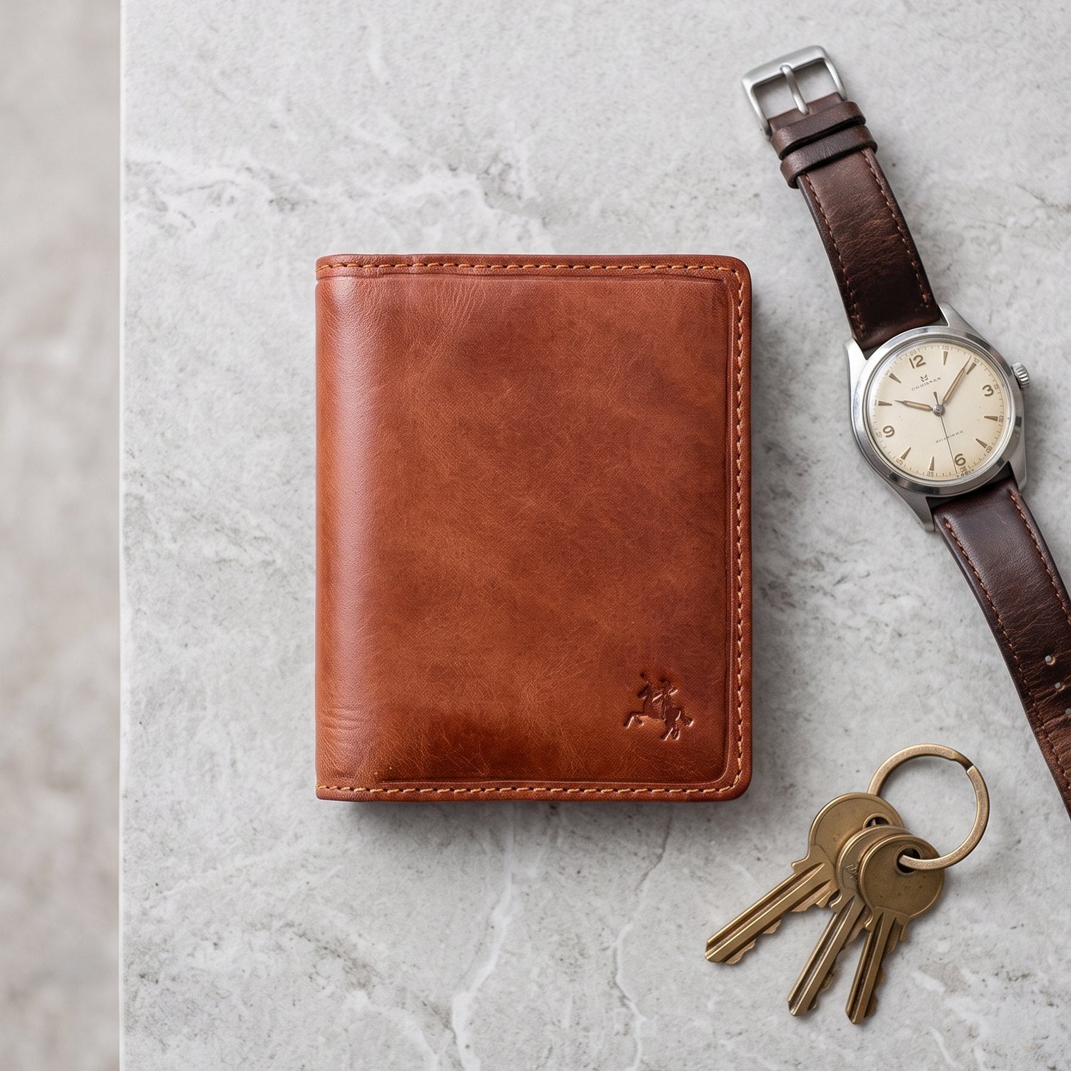 Camper Leather Wallet – Tan