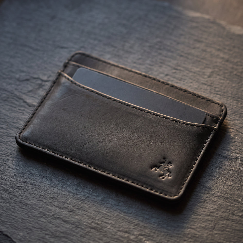 Carlo Leather Card Holder – Black