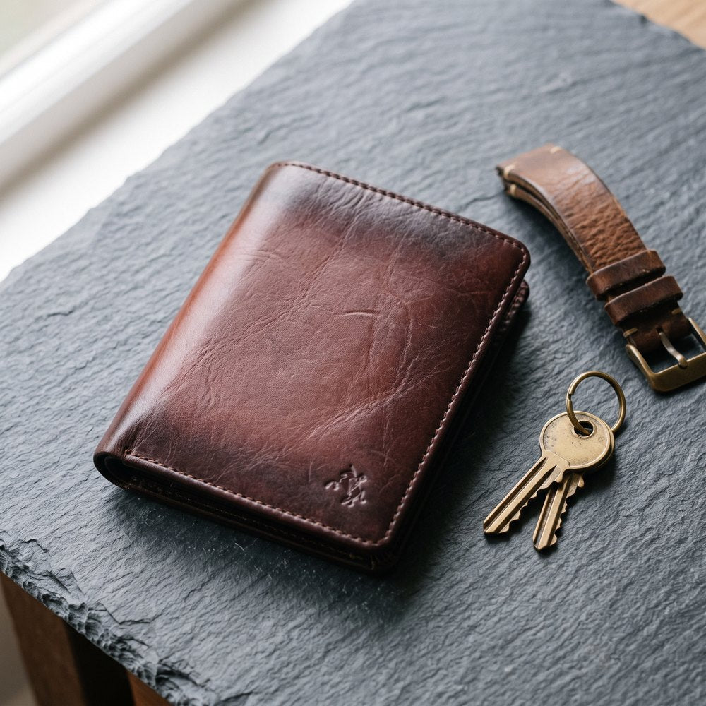 Hector Leather Wallet – Brown/Tan