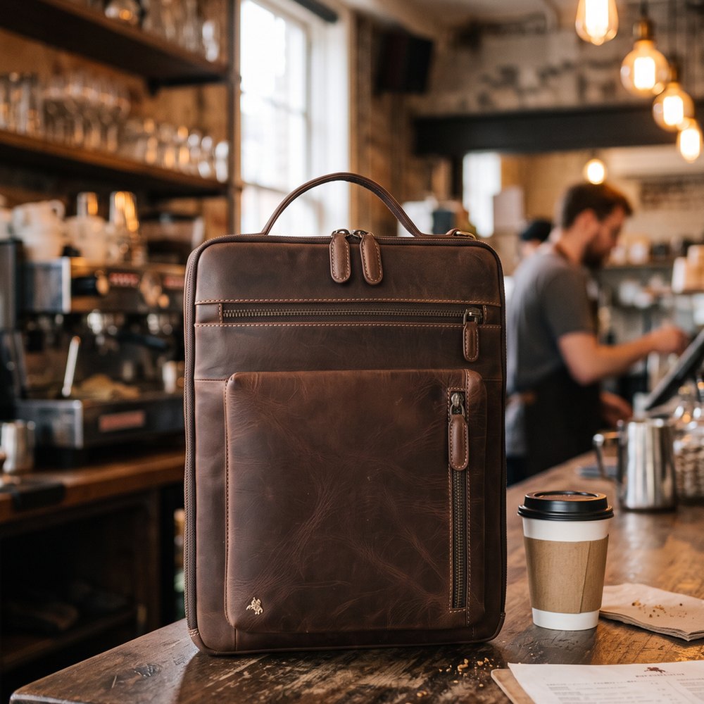 Skylar 3-in-1 Leather Laptop Bag – Chestnut Brown